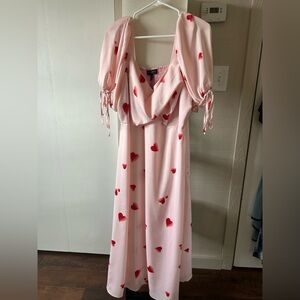Eloquii Blush Dress with Heart Accents